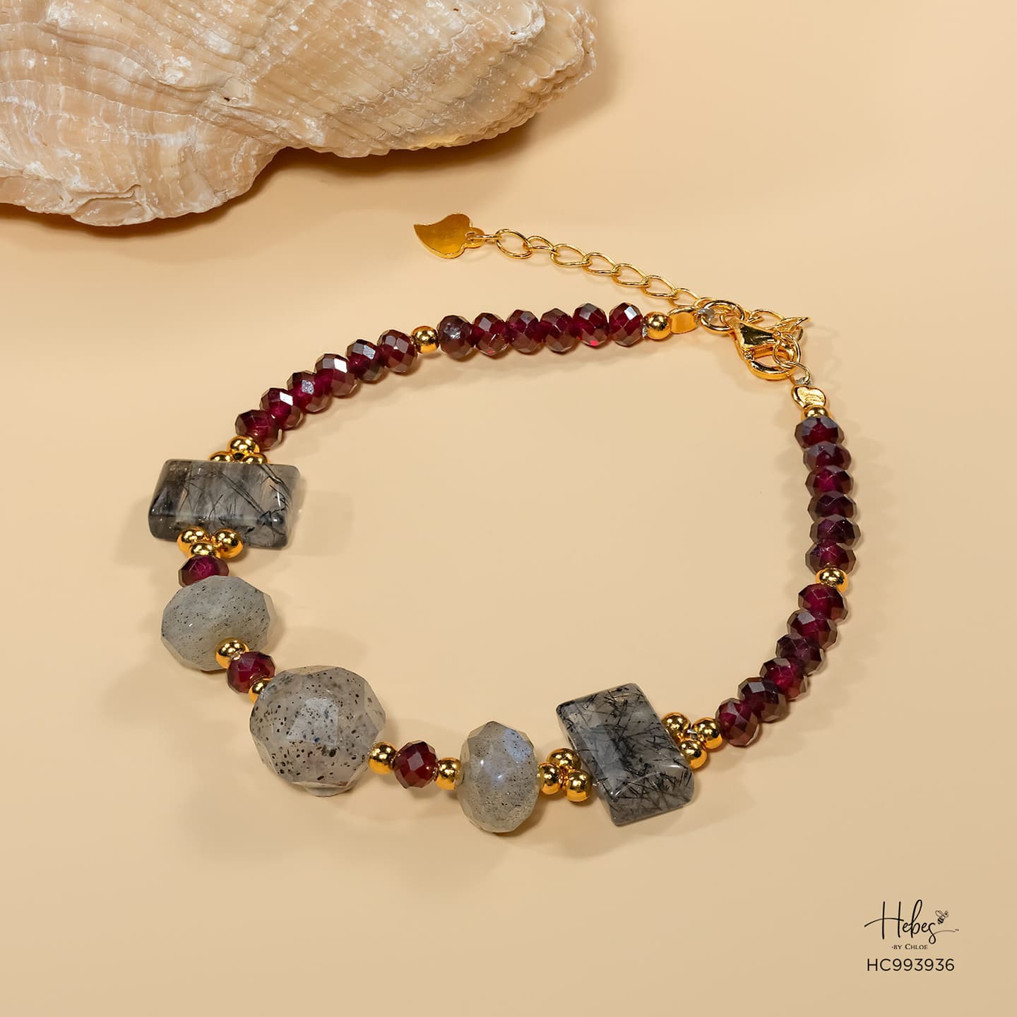 Ocean Depth Black Rutilated Quartz Bracelet 993936